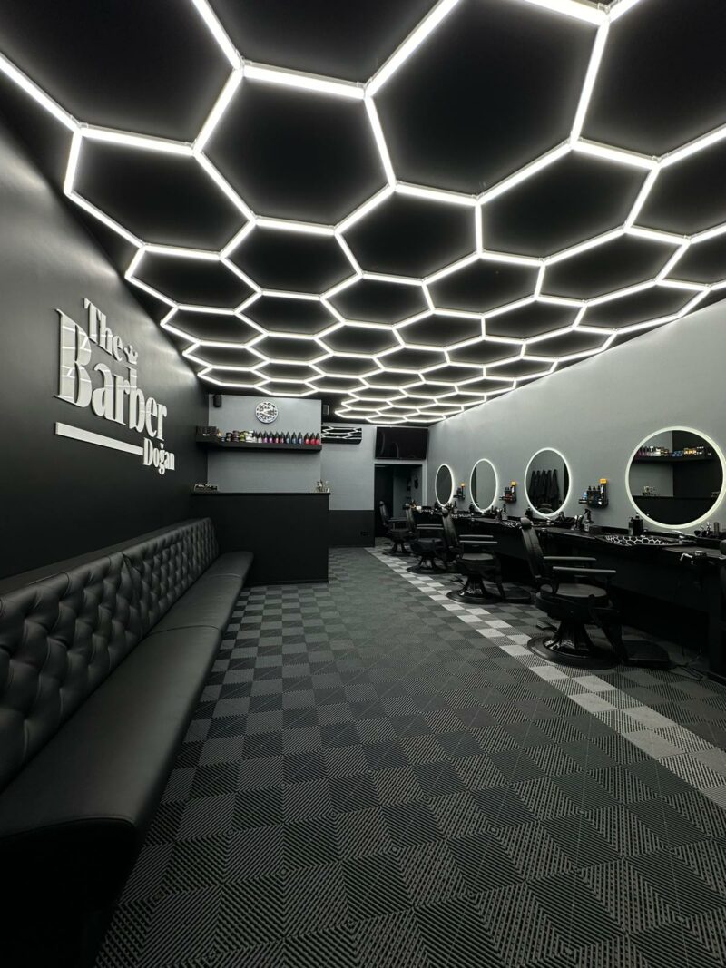 hexagon led-barbershop