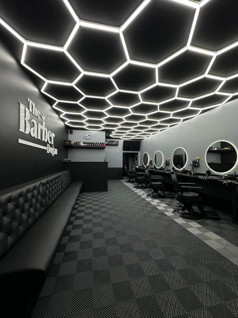 hexagon led-barbershop