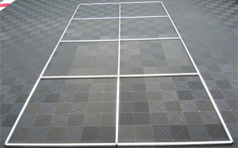 Hexagon Aluminiumrahmen zum abhängen des kompletten Sets.