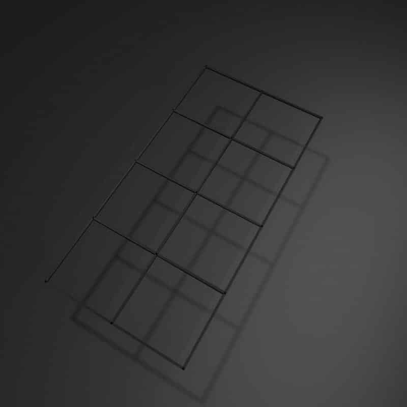 Aluminiumrahmen für Hexagon LED-Deckenbeleuchtung Black Edition – Bild 2